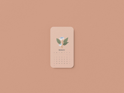 January 2021 Calendar 2021 applepencil applepencilillustration calendar design digitalart floral floral illustration flowers illustration illustration digital january pastel procreate