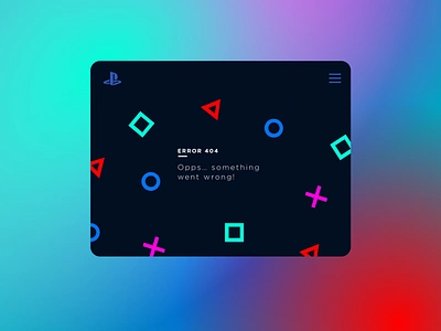 008 #DailyUI - Error Screen Playstation Rebrand branding dailyui dailyuichallenge dailyuichallenge008 digital design error 404 error message error page error screen figma ipadpro logo sketch tablet ui user experience design user interface ux web design website