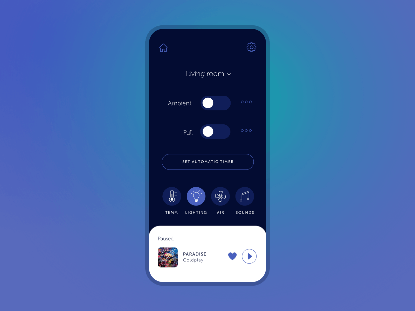 015 #DailyUI Switch dailyui dailyui015 dailyui100 darkmode design gradients mobile ui smarthome smarthomeapp ui uiux user interface design ux