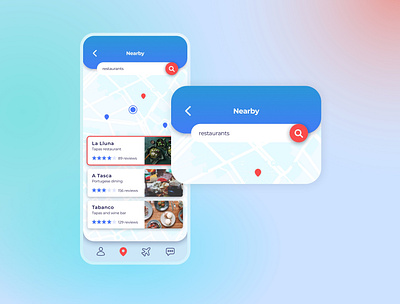 022 #DailyUI Search dailyui dailyuichallenge gradient map mobile ui mobile ui design search tracker app travel travel app travelling ui ui design ux