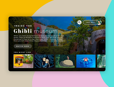 025 #DailyUI Ghibli TV on-demand app dailyui dailyuichallenge ondemand smart tv smarttv smarttvapp ui ui design ux