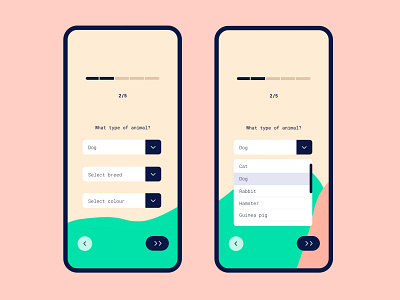 027 #DailyUI Dropdown Menu app design branding dailyui dailyui027 dailyuichallenge design dogs dropdown dropdown menu onboarding onboarding ui pet app pets ui ui design ux