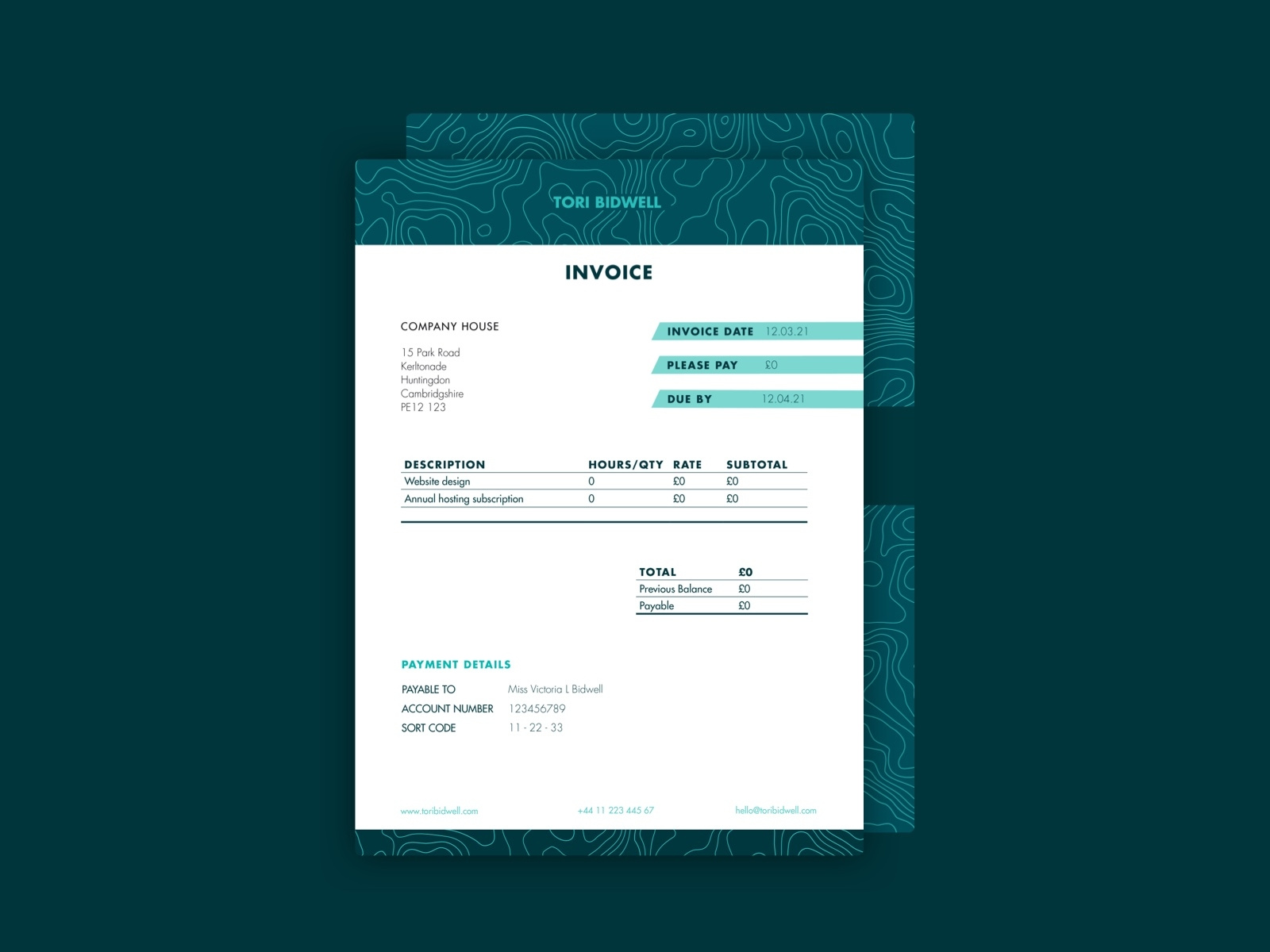 046 #DailyUI Invoice by Tori Bidwell on Dribbble