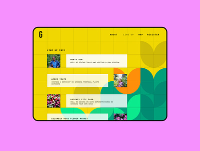 070 #DailyUI Event Listing app design dailyui dailyuichallenge design event event app event listing figma garden geometric geometric illustration graphic design illustration illustration digital ui ui design ux