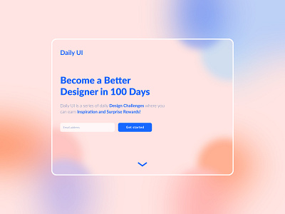 100 #DailyUI Landing page