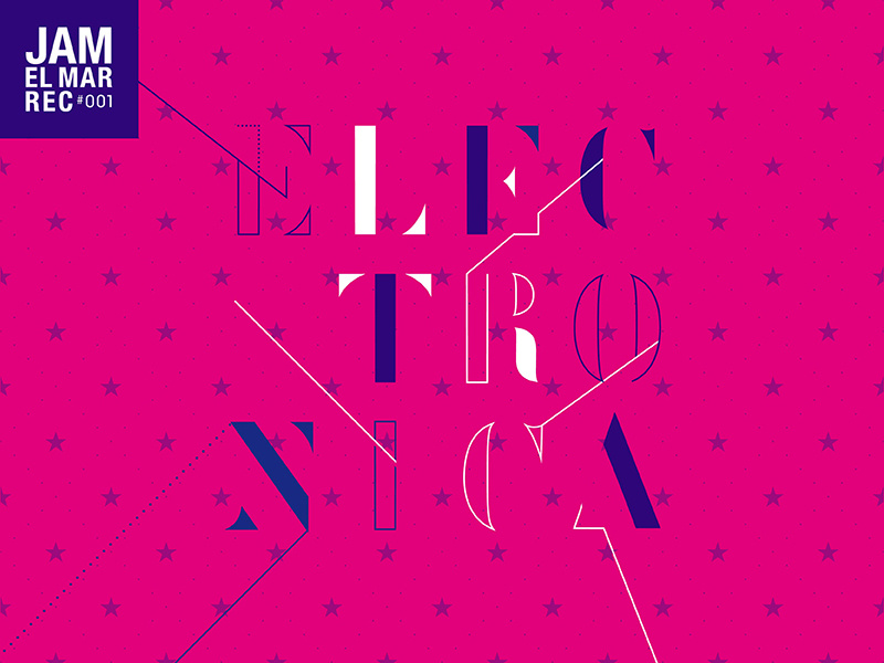 Km7 Electronica2 typography cover artwork design for music