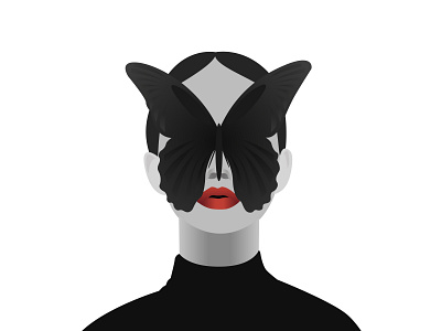 black butterfly art branding design dream fashion illustration logo vector фантазия