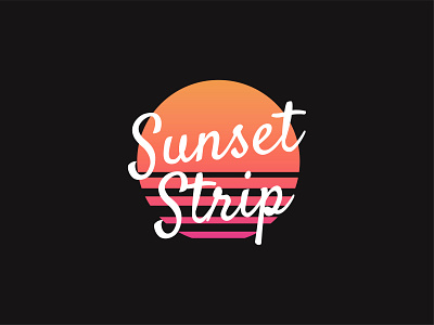 Sunset Strip business design graphic design illustration logo vinyl records