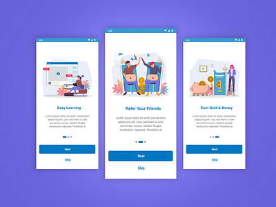 Onboarding Screens for Financial Related Learning App