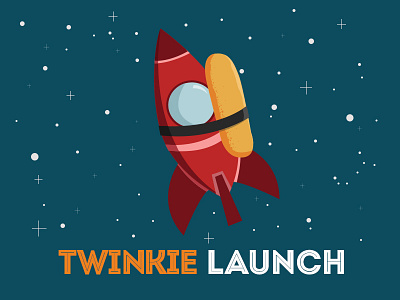 Twinkie Launch design font food graphicdesign launch rocket space stars twinkie type