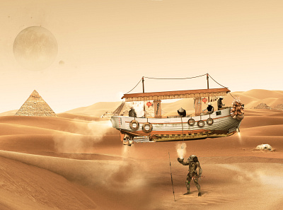 A good soup on Yautja Prime alien desert design flying futuristic hunt photo manipulation photography planet predator prime pyramids soup world yautja