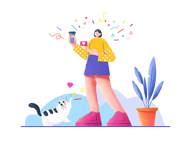 chat couple design illustration love woman