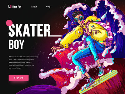 Skateboard boy design icon illustration skateboard boy typography ui web 品牌 应用 插图 设计