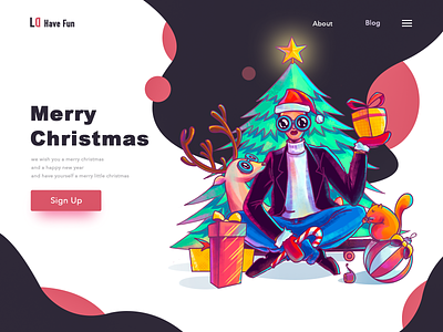 Merry Christmas beautiful character design design designer illustration illustrator programmer typography ui ui design vector web graphics 插图