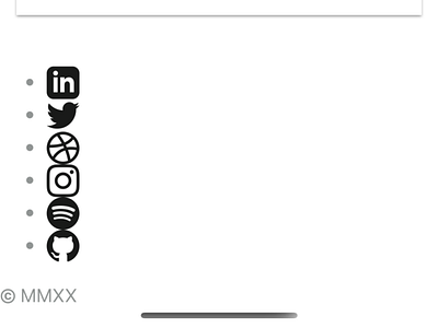 Styled Footer with SVG Icons footer icons portfolio reboot svg