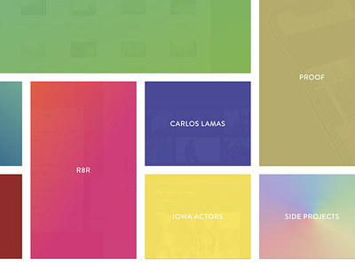 Rainbow Hover States colors grid hover portfolio portfolio design rainbow reboot