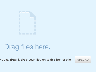 Drag files here blue drag and drop helveticons html5 onehub
