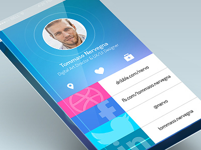 Translucent experimental app app flat ios7 profile social ui