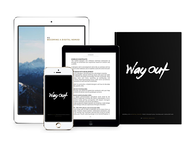 Way Out - The book book ebook ipad air iphone 5s mockup pdf way out