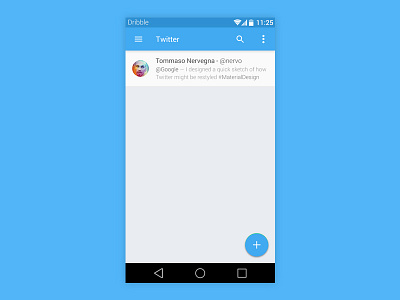 Twitter Android L android l feed freebie material design psd responsive tweet twitter