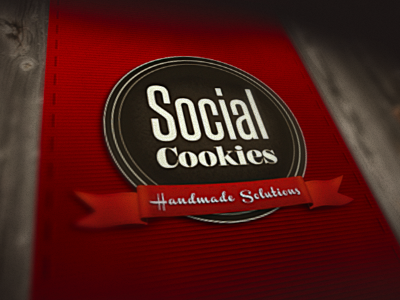 Social Cookies WIP awesome brown god...its so freaking awesome icon logo network red social typography wood