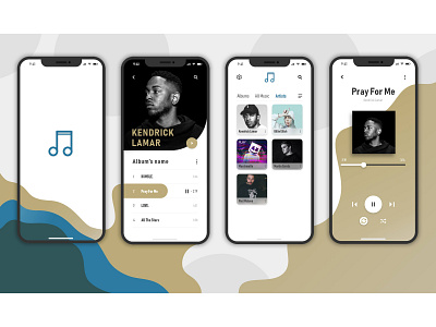 Adobe Xd - Music App adobe adobexd design fluid iphone minimal mobile mobile app music music app simple simplicity ui ux vector xd design