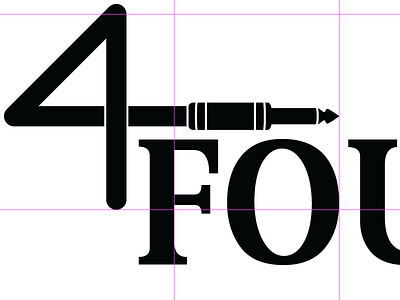 "4Four" Music Blog Logo 4 adobe blog four headphone illustrator jack logo music plug society songwriter