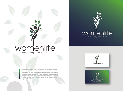 mordern logo design branding business clean flat icon identity logo logodesign logodesigner logomark vector woman women wordpress