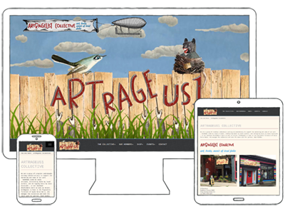 Artrageus1 All 3 Views Small animation brand design custom theme ecommerce membership site print design ux design
