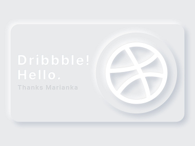 Dribbble! Hello.