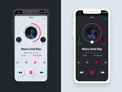 Star Boy Music! app design flat minimal neumorphic skeumorphism skeuomorphic ui ux vector