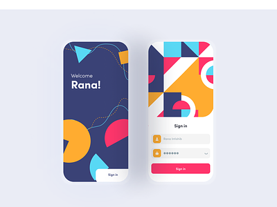 Sign in Screen adobe adobe xd app app design application branding createwithadobexd design ios login pattern sign sign in sign up signup ui uiux ux vector
