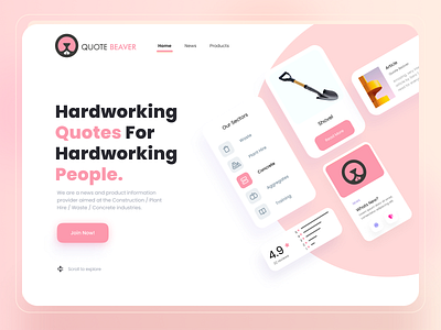 Landing Page! branding design flat hero section landing landing page landingpage minimal minimalist pink ui ui design uidesign uiux ux vector web web design webdesign website