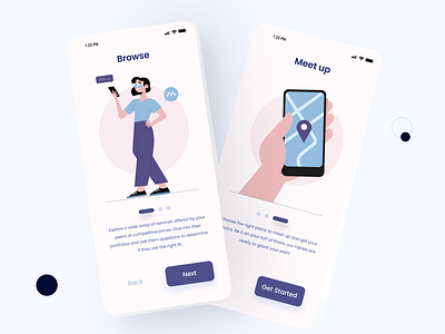 Mobile onboarding UI