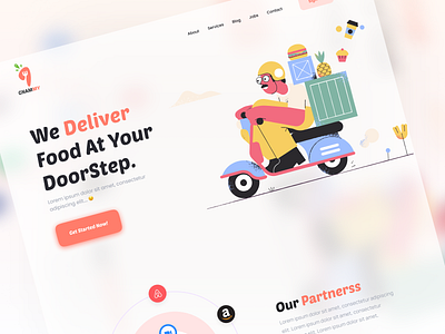 Landing Page! app branding daily ui dailyui design desktop food food delivery ui ui design uidesign uiux user interface userinterface ux web web design webdesign website website design