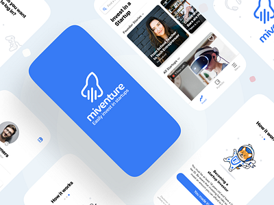 Fintech App app blue branding design designer finance investment app minimal minimalist mobile project ui uidesign uiux ux