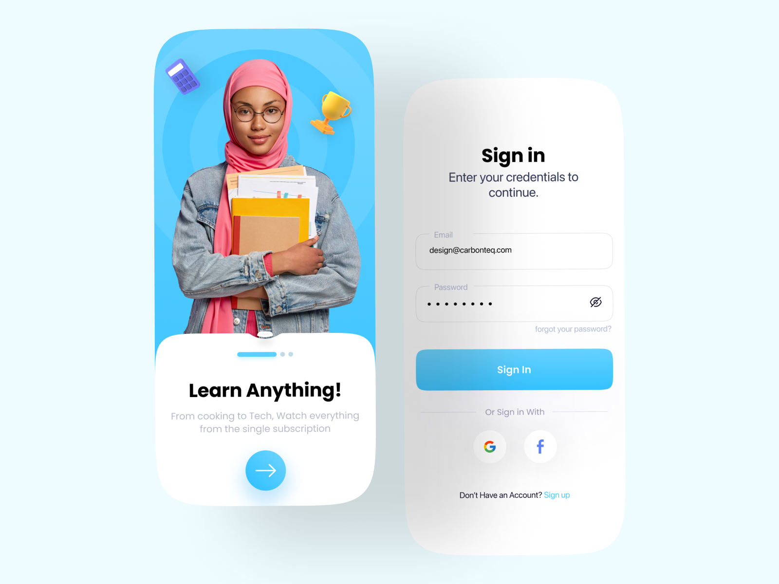 Login UI by Intishib for Carbonteq on Dribbble