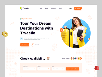 Travel Website Landing Page UI ✈️