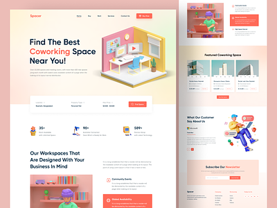 Co-working Space Website Landing Page