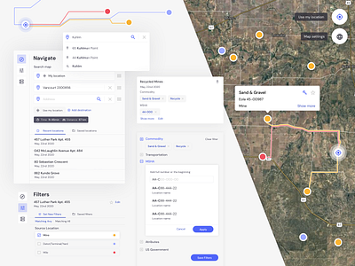 Heavy Construction Logistics Startup analysis analytics components designsystem gis google maps map maps react reactjs startup uiconcept uidesign uiux uxdesign uxresearch uxui webdesign webdevelopment