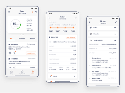 Construction Tech Mobile App clean design clean ui construction construction tech construction website heavy construction industry heavyconstruction ios app ios app design lightweight mobile app design mobile design mobile ui trucking uidesign uxdesign uxui