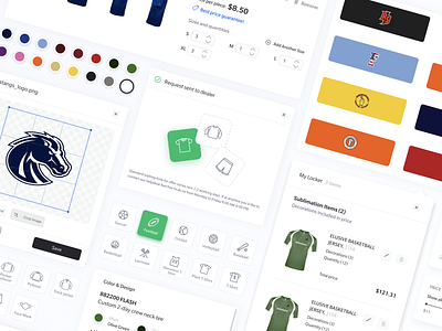 Gameplan UI Components athlete clean components configurator design design system designsystem jersey nba nfl saas salesrep sports ui uicomponents uidesign uxdesign uxui webdesign