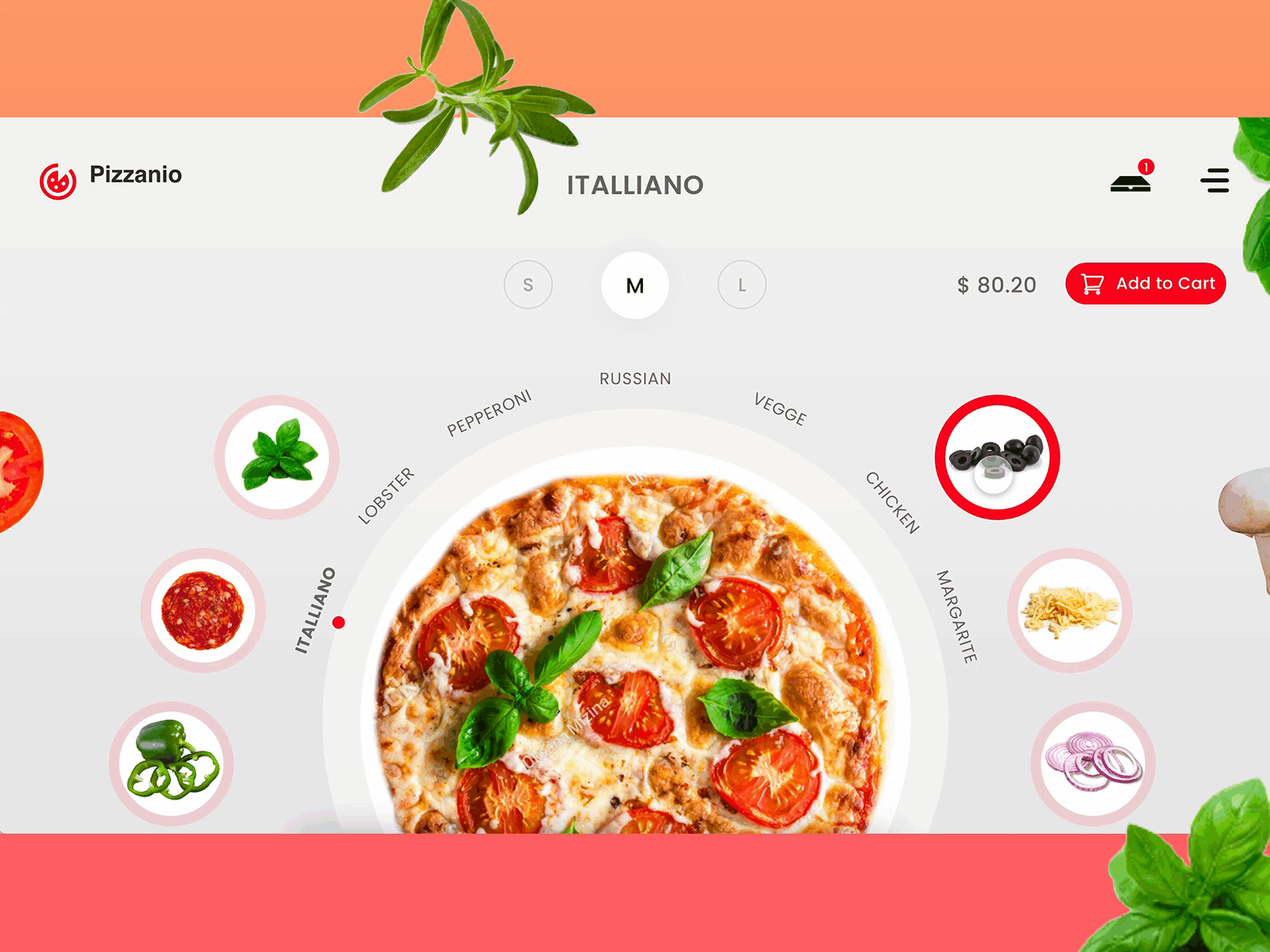 Interactive Pizza Ordering System animation design food delivery interaction design latest 2021 ordering app pizza ui ux