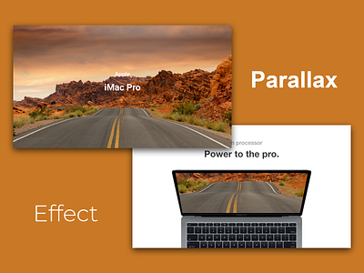 Parallax scrolling effect