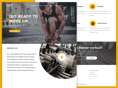 Body Fitness Website design challenge design trends fitness center healthcare latest trend logo typography ui ux uiux