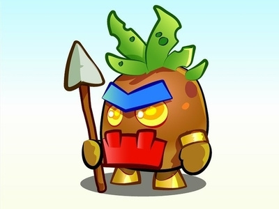 Tribal warrior android character design enemy game illustration ios octo curse tribal