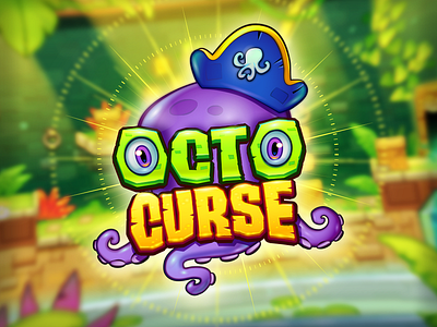 Octo Curse logo character design game illustration ios logo octo curse vector
