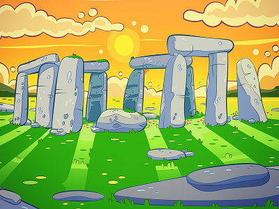 Stonehenge illustration android cats design game hidden illustration ios object stonehenge