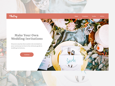 TheDay - Wedding Invite Templates adobe xd adobexd web design website concept website design wedding invite xd design