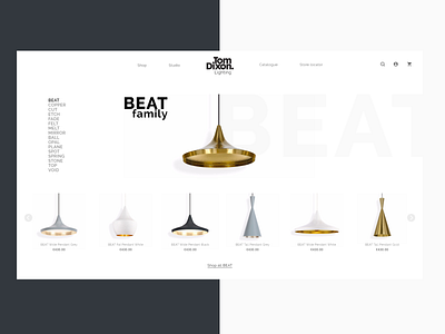 Lighting Online Shop adobe xd adobexd lighting web design website concept website design xd design